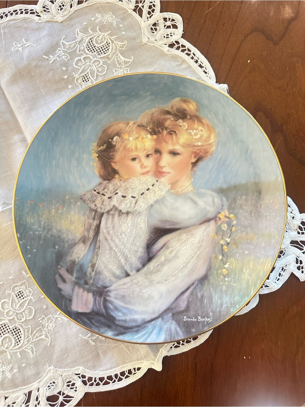 1989 Precious Embrace W.S. George Plate COA Box Brenda Burke